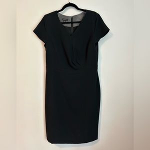 Talbots black crepe sheath dress. Size 12. EUC!